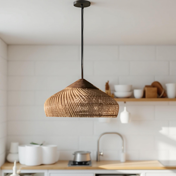 Retro Bohemian Rattan Pendant Light T2060 | Pendant Lights | SIMIG LIGHTING