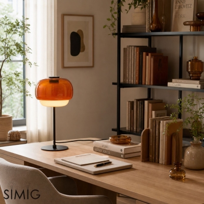 Clinco Stacked Glass Table Lamp ‑ Refined Minimalist Light for Bedroom S249