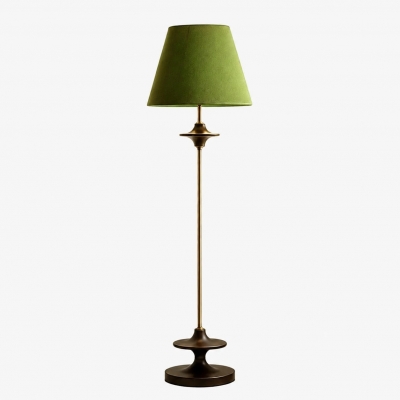 Lámpara de pie vintage con pantalla de tela T2761