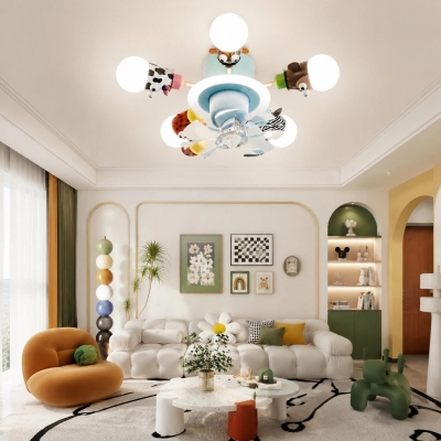 Full-Spectrum Kids Animal Ceiling Fan Light T2400