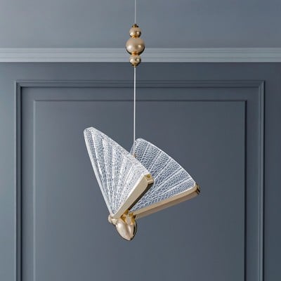 Lampe à suspension LED papillon