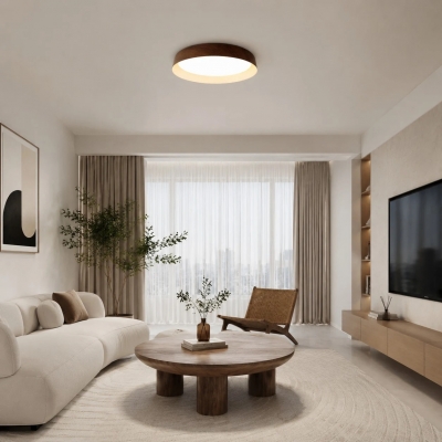 Wabi-Sabi LED-Deckenleuchte in Holzoptik T2471