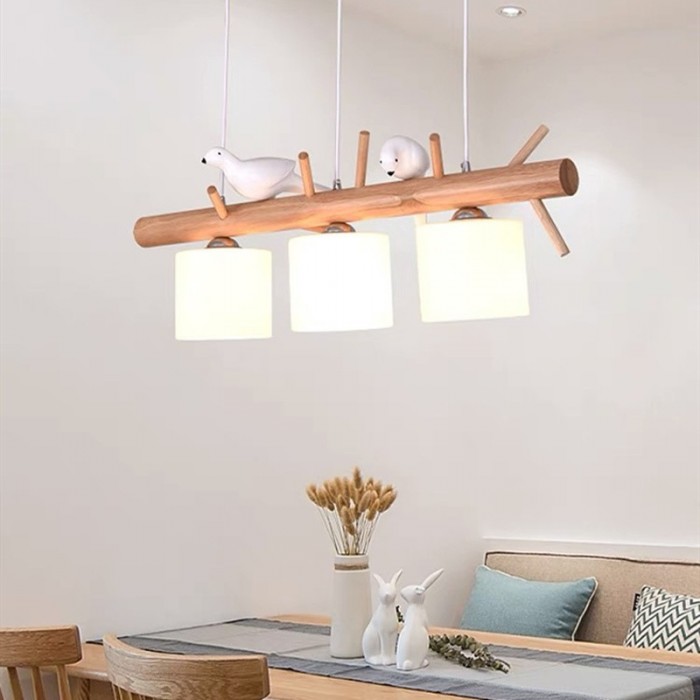 BIRDY Wooden Pendant Light