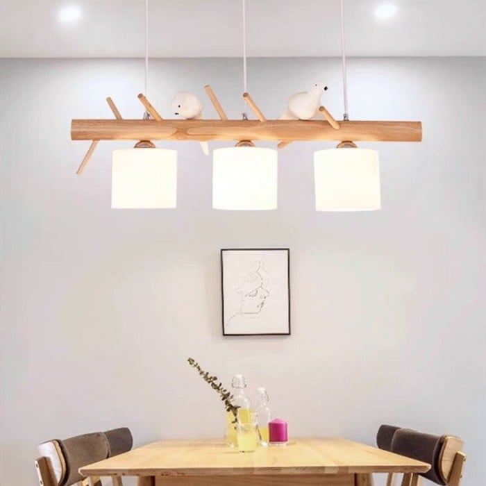 BIRDY Wooden Pendant Light