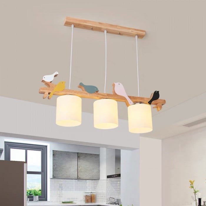 BIRDY Wooden Pendant Light