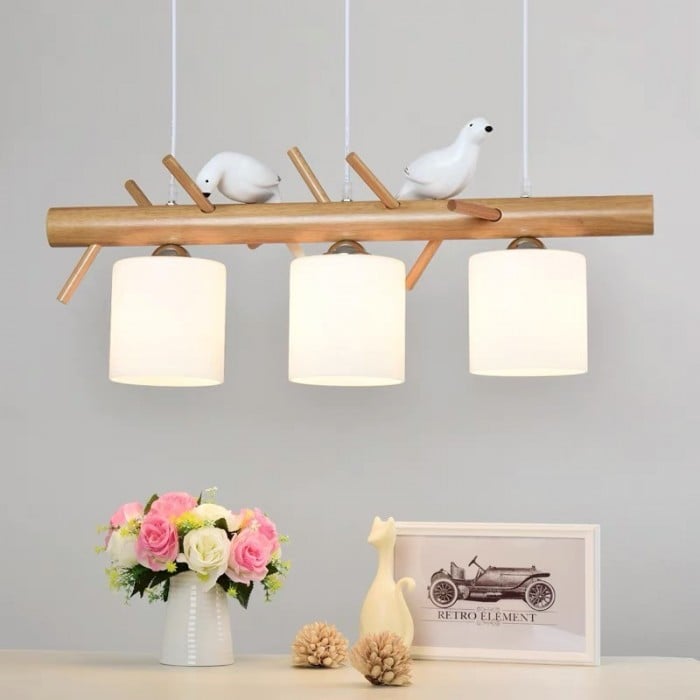 BIRDY Wooden Pendant Light
