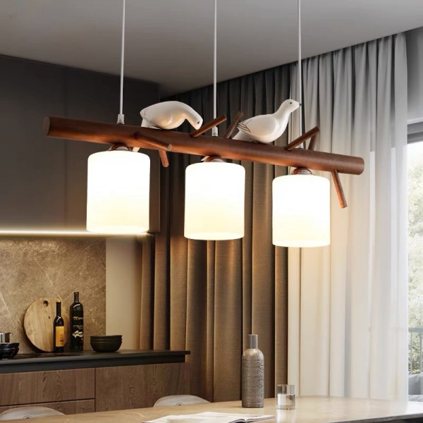Beleuchtung Lighting|Moderne |Simig Holz-Pendelleuchte BIRDY