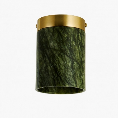 Plafoniera vintage in pietra di giada verde - Illuminazione retrò in metallo per corridoio T2456