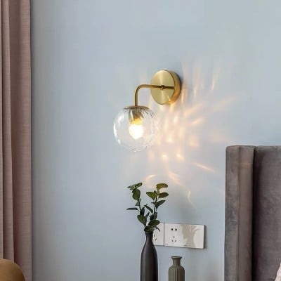 Flora Country Style Ribbed Glass Wall Light | Vintage Wall Light ...