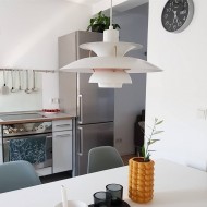 Lampada a sospensione in metallo multistrato danese S107