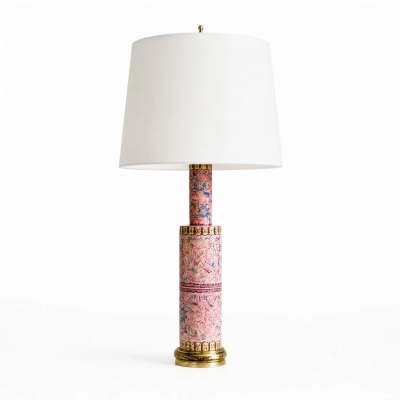 Lampada da tavolo in ceramica con motivo floreale T3180