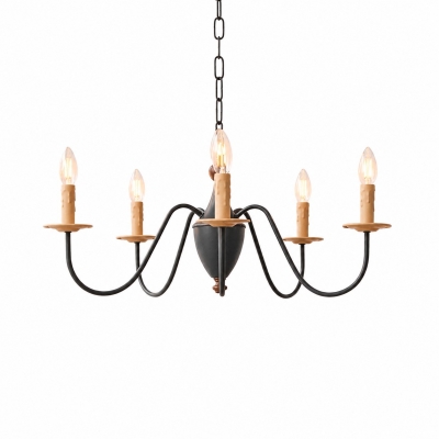 Lampadario francese a candela per sale da pranzo T3091