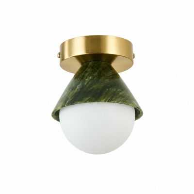 Plafoniera in giada verde francese modello T3014