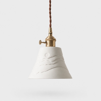 Hanglamp T3132 van keramiek met zonsondergangreliëf
