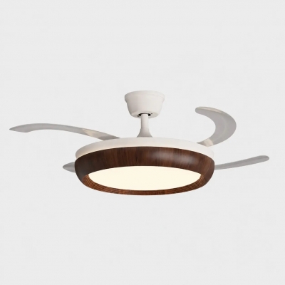Plafondventilator met lamp in walnootkleur T2906