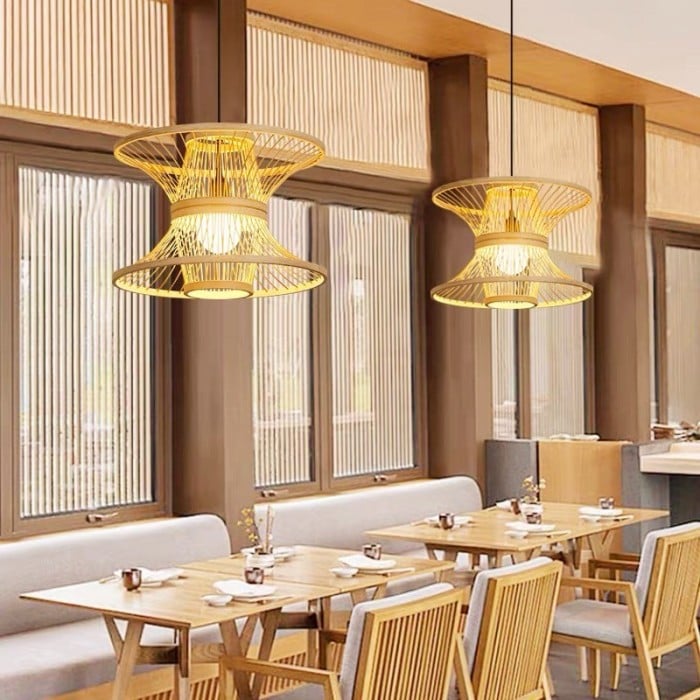 Suspension en rotin d'art de lanterne chinoise