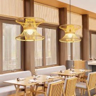 Suspension en rotin d'art de lanterne chinoise