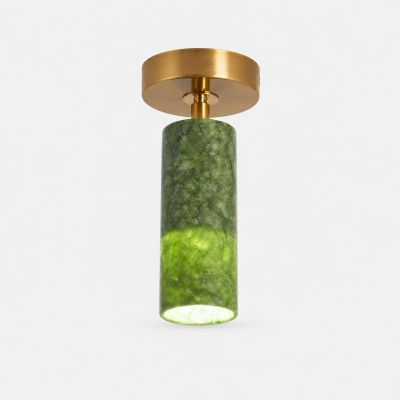 Vintage plafondlamp T2986 in natuurlijke jadekleur
