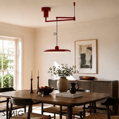 Eenvoudige moderne verstelbare zwenkarm schijf hanglamp M11