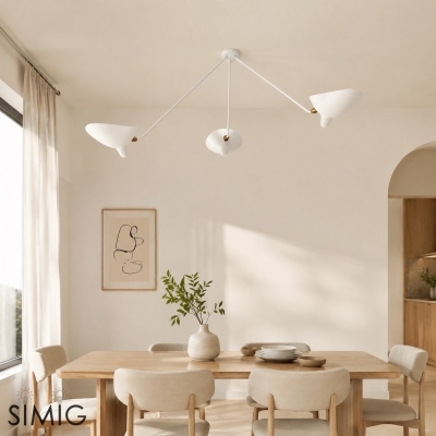 Lámpara de techo Arclume Arc - Lámpara de techo multibrazo de estilo mediados de siglo para sala de estar