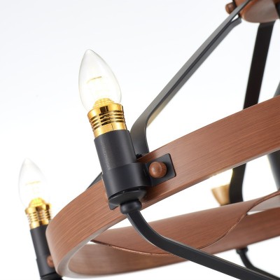 Lampadario con ventilatore da soffitto a candela