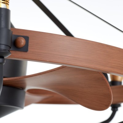 Lampadario con ventilatore da soffitto a candela