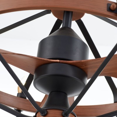 Lampadario con ventilatore da soffitto a candela