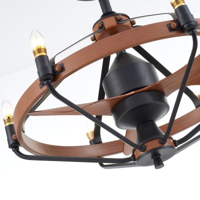 Lampadario con ventilatore da soffitto a candela