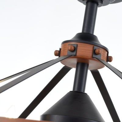 Lampadario con ventilatore da soffitto a candela