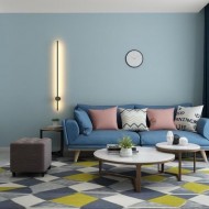 インダストリアルモダンブラックリニアLEDウォールライト S114