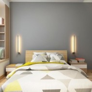 インダストリアルモダンブラックリニアLEDウォールライト S114