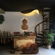 Lámpara colgante/plafón Lederam Manta S1