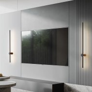 インダストリアルモダンブラックリニアLEDウォールライト S114