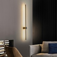 インダストリアルモダンブラックリニアLEDウォールライト S114