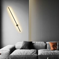 インダストリアルモダンブラックリニアLEDウォールライト S114