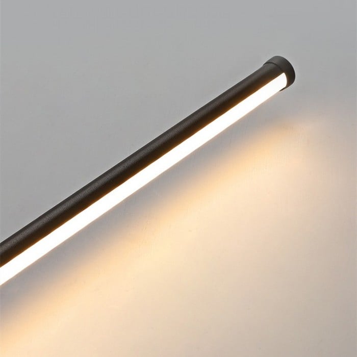 Industrialne nowoczesne czarne liniowe lampy ścienne LED S114