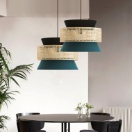 Rotan hanglamp met natuurlijke textuur
