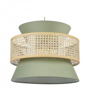 Rotan hanglamp met natuurlijke textuur