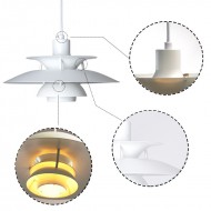 Lampada a sospensione in metallo multistrato danese S107