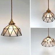 Retro Glass Bowl Pendant Lamp