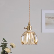 Japanese Retro Glass Flower Pendant Light | LED Lamp | Simig Lighting