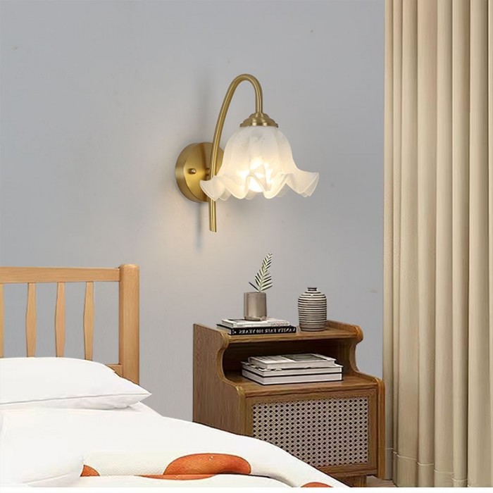 Pastoral Flowers Cream Wind Wall Lamp