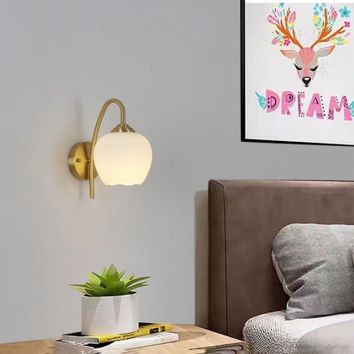 Pastoral Flowers Cream Wind Wall Lamp