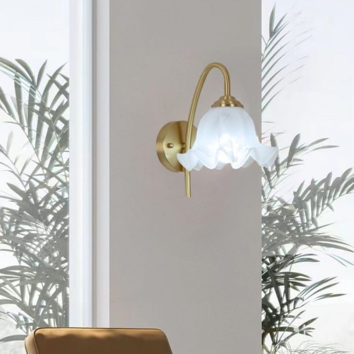 Pastoral Flowers Cream Wind Wall Lamp