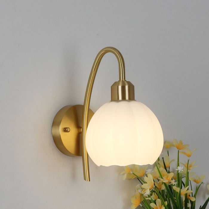 Pastoral Flowers Cream Wind Wall Lamp