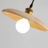 Japansk Wabi-Sabi Pendellampa i Trä S06