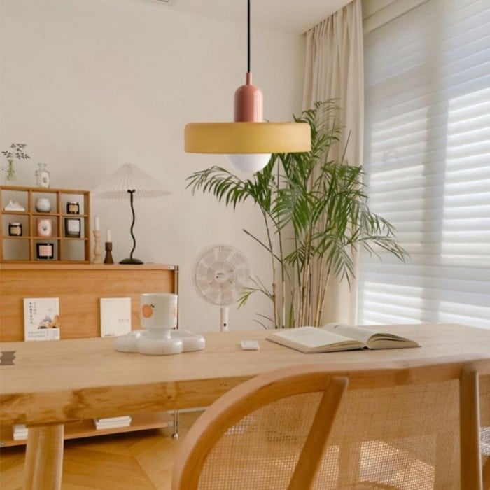 Morandi Glass Disc Orb Pendant Lamp S09