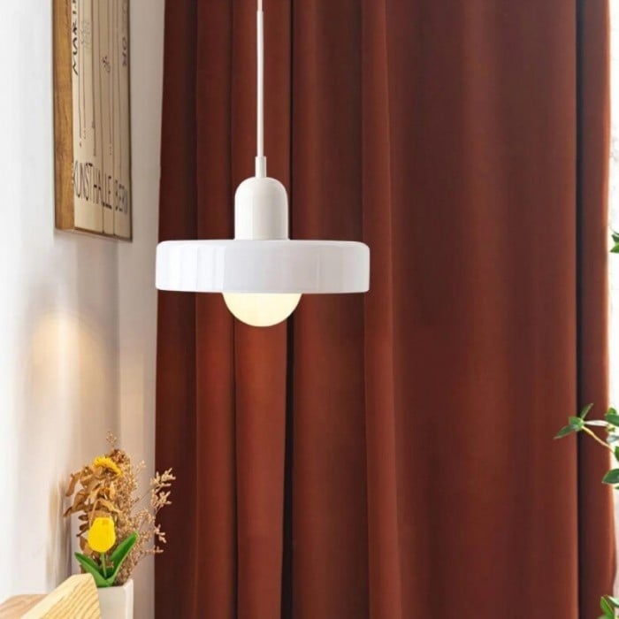 Morandi Glass Disc Orb Pendant Lamp S09