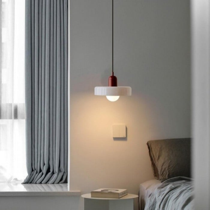 Morandi Glass Disc Orb Pendant Lamp S09
