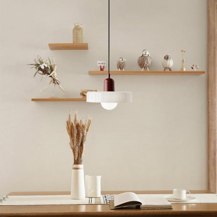 Morandi Glass Disc Orb Pendant Lamp S09
